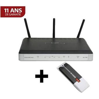 Kit Modem Routeur WiFi Wireless N + Adaptateur USB 2.0 Wireless N DKT